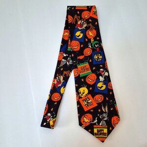 Vintage Halloween Looney Tunes Mania Tie 90's